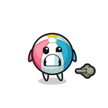 Plaj topu çizgi filminin osuruk taklidi, şirin bir tasarım.