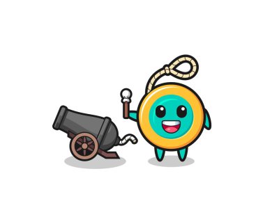 Sevimli yoyo topu kullanıyor, şirin tasarım.