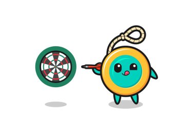 Şirin yoyo dart oynuyor, şirin tasarım.