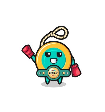 Yo boksör maskotu karakteri, şirin tasarım