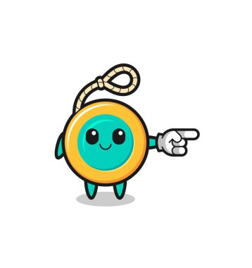 Doğru jestli, sevimli tasarımı olan bir maskot.