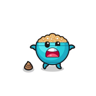 Mısır gevreği kasesi. Dünya kakayla tanışınca şaşırdı. Şirin tasarım.