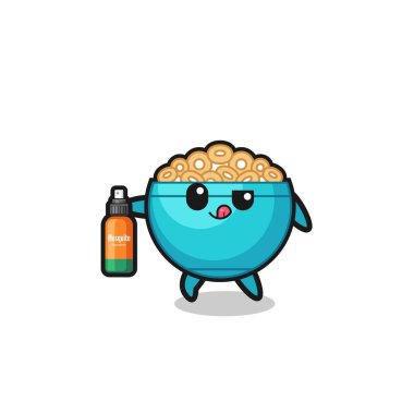 Şirin mısır gevreği kasesinde sivrisinek kovucu, şirin bir tasarım var.