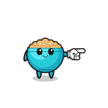 Mısır gevreği kasesi maskotu, güzel bir tasarım.