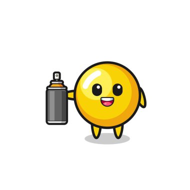 Grafiti bombacısı olarak yumurta sarısı, şirin bir tasarım.