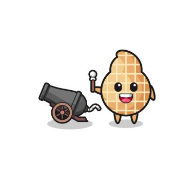 Şirin yerfıstığı atışı. Top mermisi, şirin tasarım.