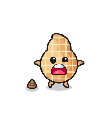 Yer fıstığı kakayla tanıştığına şaşırdı, şirin tasarım.