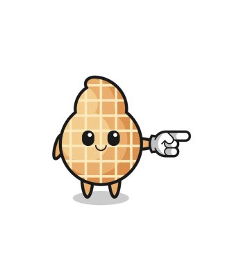 doğru jestli fıstık maskotu, şirin tasarım.