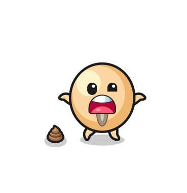 Soya fasulyesi toprağı kakayla karşılaştığına şaşırdı, şirin tasarım.