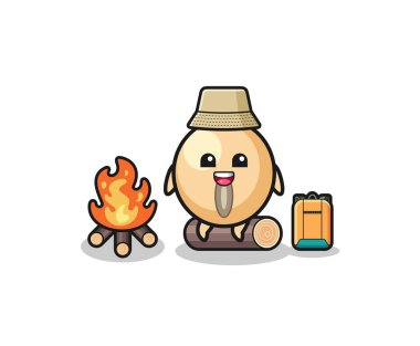 Soya fasulyesi karikatürü, şirin bir tasarım.