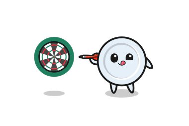 Şirin tabak dart oynuyor, şirin tasarım.