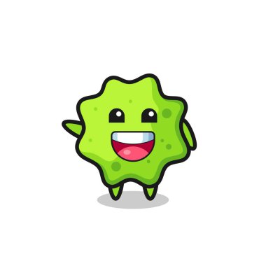 Mutlu şaplak şirin maskot karakteri, şirin tasarım