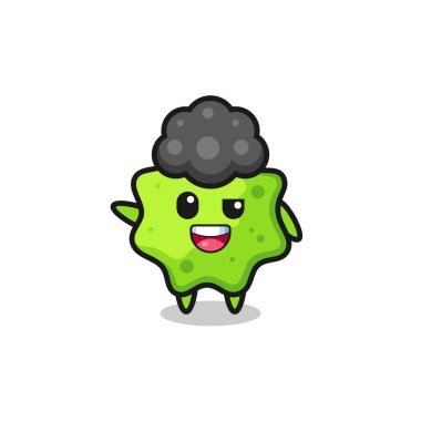 Afro çocuk olarak splat karakter, şirin tasarım