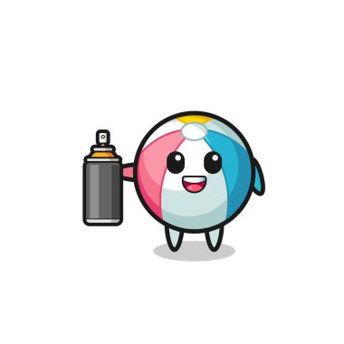 Grafiti bombacısı olarak şirin bir plaj topu, şirin bir tasarım.