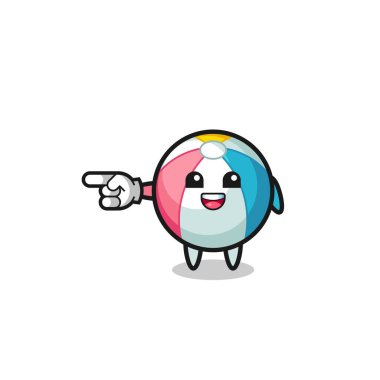 Plaj topu çizgi filmi, sivri sol hareketli, şirin tasarım.