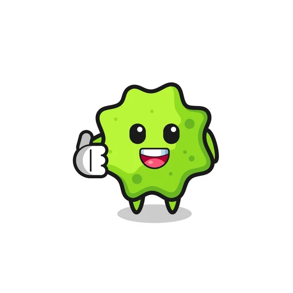 Splat Mascot Doing Thumbs Gesture Cute Design — Stock Vector