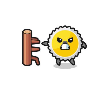 Testere Bıçağı karate dövüşçüsü çizimi, şirin bir tasarım.