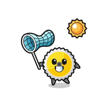 Testere Bıçak Maskesi Kelebeği yakalıyor, şirin tasarım