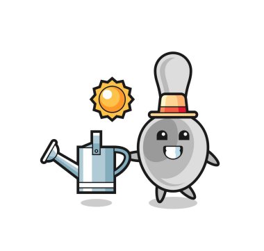 Çizgi film karakteri kaşık tutucu, tatlı bir tasarım.