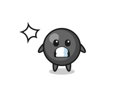 nokta sembol karakter çizgi filmi şok edici bir jest, şirin bir tasarım