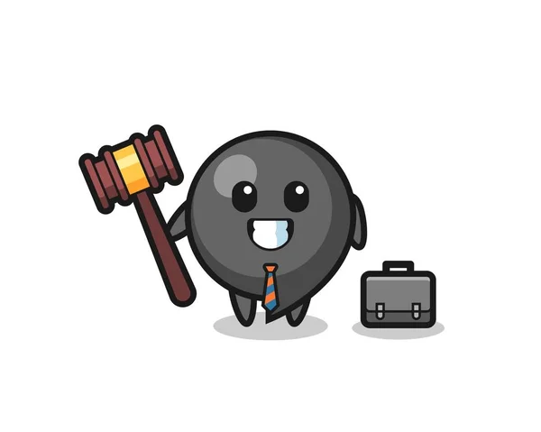 Εικονογράφηση Της Μασκότ Σύμβολο Κόμμα Δικηγόρος Χαριτωμένο Σχεδιασμό — Διανυσματικό Αρχείο