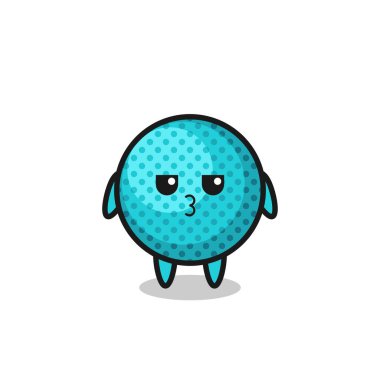 the bored expression of cute spiky ball characters , cute design