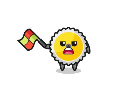 Bıçak çizgi filmini gördüm. Hakem, bayrağı 45 derecelik açıyla kaldırdı. Sevimli tasarım.