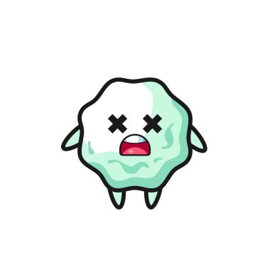 Ölü sakız maskotu karakteri, şirin tasarım.