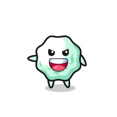 chewing gum cartoon with very excited pose , cute design