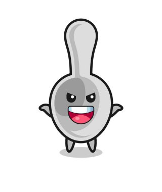 Şirin kaşığın korkutma hareketi, şirin tasarım.