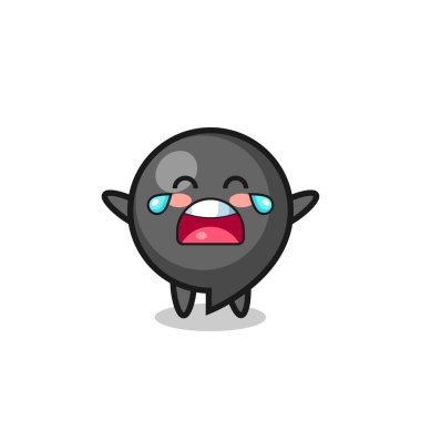 Ağlayan virgül sembolü şirin bebek, şirin tasarım