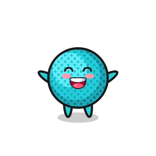 Happy Baby Spiky Ball Cartoon Character Cute Design — Vettoriale Stock