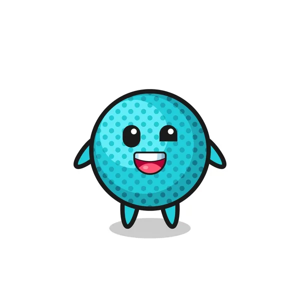 Illustration Spiky Ball Character Awkward Poses Cute Design — 스톡 벡터
