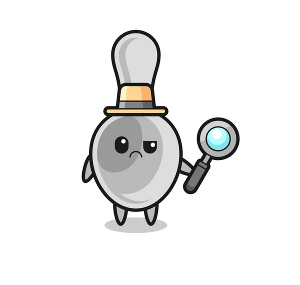 Mascot Cute Spoon Detective Cute Design — Vettoriale Stock