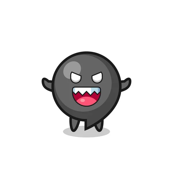 Illustration Evil Comma Symbol Mascot Character Cute Design — 스톡 벡터