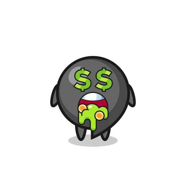 Comma Symbol Character Expression Crazy Money Cute Design — Wektor stockowy