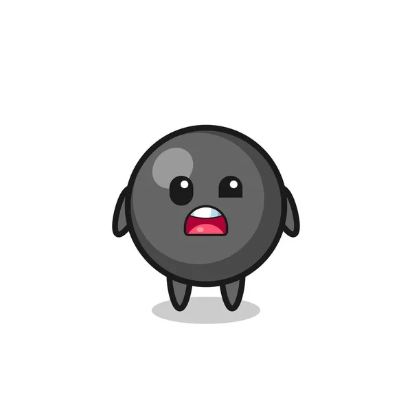 Shocked Face Cute Dot Symbol Mascot Cute Design — Wektor stockowy