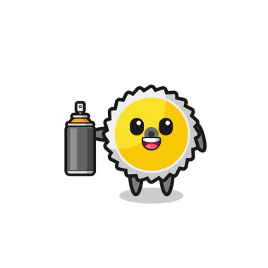 Grafiti bombacısı olarak şirin testere bıçağı, şirin bir tasarım.