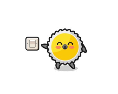 Testere bıçağı ışığı kapatıyor, şirin tasarım.