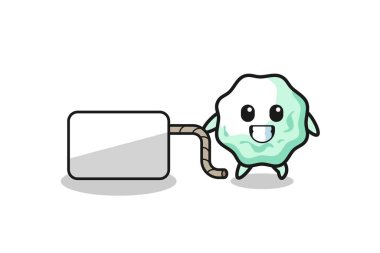 Sakız karikatürü güzel bir afiş asıyor.