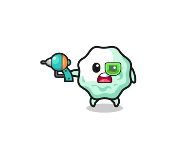 Güzel bir sakız, elinde silah, şirin bir tasarım.