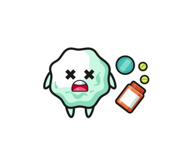 Aşırı dozda sakız çiğneme karakteri, sevimli tasarım