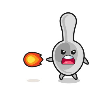 Şirin kaşık maskotu ateş gücü, şirin tasarım.