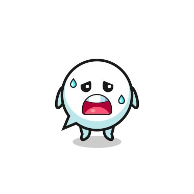 Konuşma baloncuğunun yorgunluk karikatürü, şirin tasarım