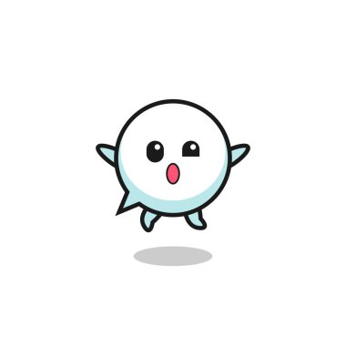 Konuşma balonu karakteri zıplama hareketi, şirin tasarım