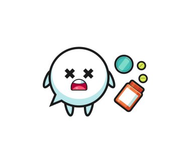 Aşırı dozda konuşma kabarcığı karakteri, şirin tasarım