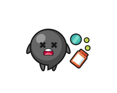 Aşırı doz virgül sembolü karakteri, şirin tasarım