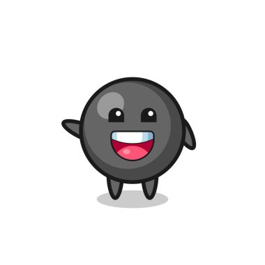 Mutlu nokta sembolü şirin maskot karakteri, şirin tasarım