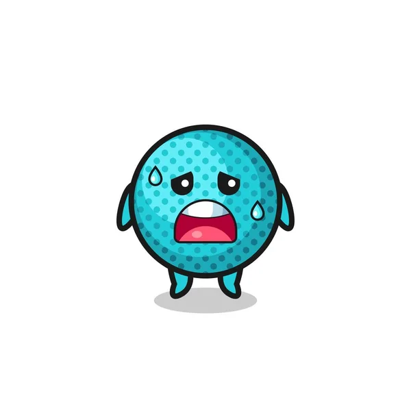 Fatigue Cartoon Spiky Ball Cute Design — Stock Vector