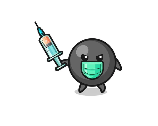 ウイルスと戦うためのドットシンボルのイラストかわいいデザイン — ストックベクタ